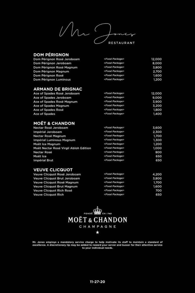 Mr Jones Bottle Service
