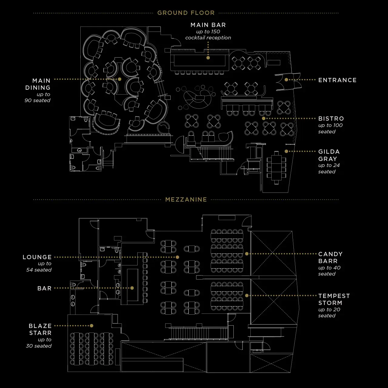 STK Nightclub Floor Plan